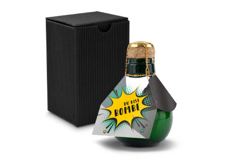 Kleinste Sektflasche der Welt! Du bist Bombe - Inklusive Geschenkkarton in Schwarz, 125 ml