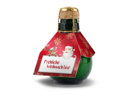 Geschenkset / Präsenteset: Kleinste Sektflasche: Fröhliche Weihnachten