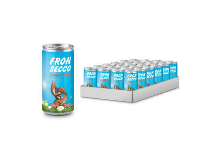 Geschenkartikel / Präsentartikel: Frohsecco Ostern - 24 x Promo Secco 0,2 l, Slimlinedose