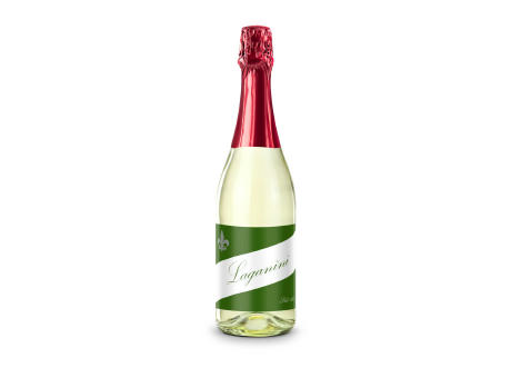 Sekt Cuvée - Flasche klar - Kapselfarbe Rot, 0,75 l