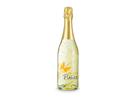 Golden Flakes - Flasche klar - Kapselfarbe Gold, 0,75 l