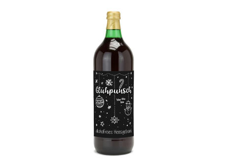 Glühpunsch, alkoholfrei - Flasche grün, mit Schraubverschluss, 1 l 