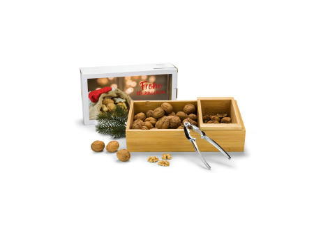 Geschenkset / Präsenteset: Nuss-Nux, Nussknacker-Set mit 400 g Nüssen