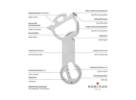 Geschenkartikel: ROMINOX® Key Tool Snake (18 Funktionen) im Motiv-Mäppchen Werkzeug