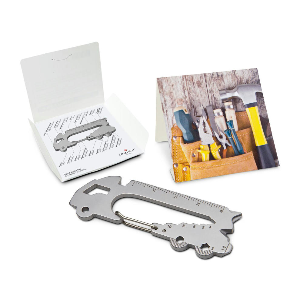 Geschenkartikel: ROMINOX® Key Tool Truck / LKW (22 Funktionen) im Motiv-Mäppchen Werkzeug