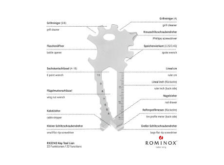 Geschenkartikel: ROMINOX® Key Tool Lion (22 Funktionen) im Motiv-Mäppchen Happy Father's Day