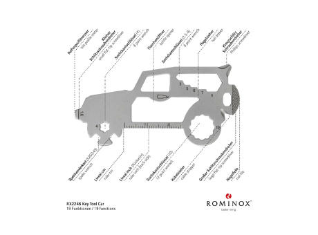 Geschenkartikel: ROMINOX® Key Tool SUV / Auto (19 Funktionen) im Motiv-Mäppchen Osterhase