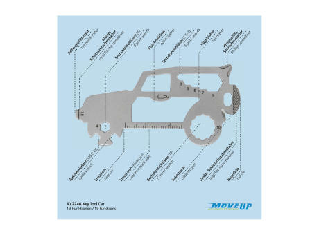 Geschenkartikel: ROMINOX® Key Tool SUV / Auto (19 Funktionen) im Motiv-Mäppchen Merry Christmas