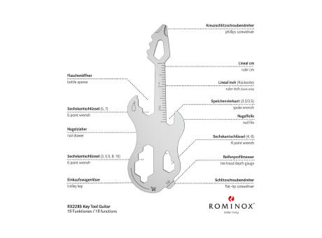 Geschenkartikel: ROMINOX® Key Tool Guitar / Gitarre (19 Funktionen) im Motiv-Mäppchen Deutschland Fan Jubelverstärker