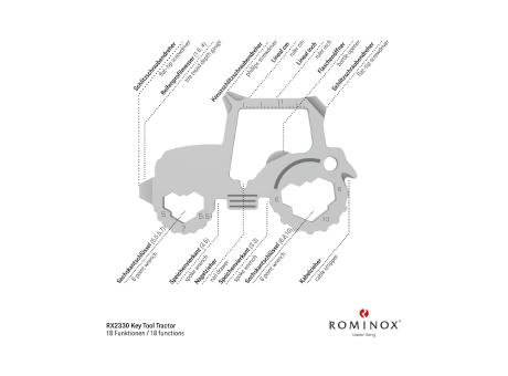 Geschenkartikel: ROMINOX® Key Tool Tractor/Traktor (18 Funktionen) im Motiv-Mäppchen Werkzeug