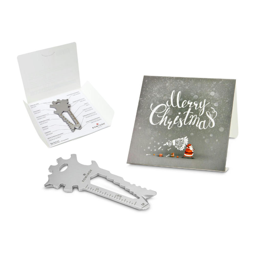 Geschenkartikel: ROMINOX® Key Tool Lion (22 Funktionen) im Motiv-Mäppchen Merry Christmas