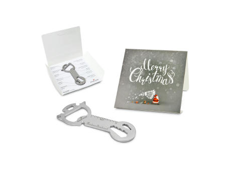 Geschenkartikel: ROMINOX® Key Tool Snake (18 Funktionen) im Motiv-Mäppchen Merry Christmas