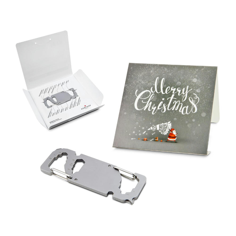 Geschenkartikel: ROMINOX® Key Tool Link (20 Funktionen) im Motiv-Mäppchen Merry Christmas