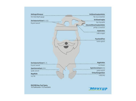 ROMINOX® Key Tool // Santa - 15 functions (Weihnachtsmann)