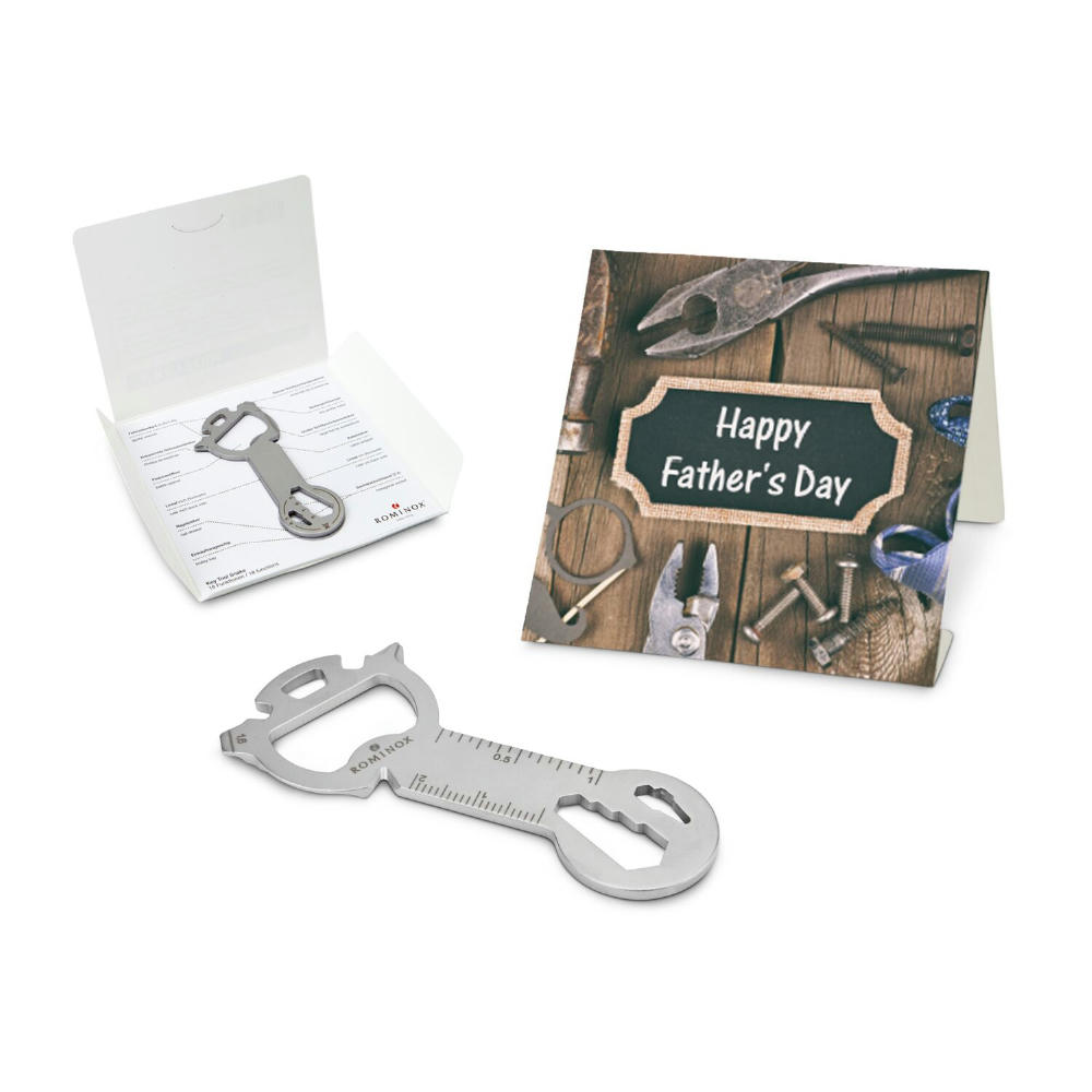 Geschenkartikel: ROMINOX® Key Tool Snake (18 Funktionen) im Motiv-Mäppchen Happy Father's Day