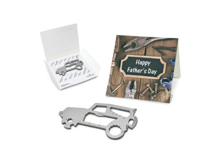 Geschenkartikel: ROMINOX® Key Tool SUV / Auto (19 Funktionen) im Motiv-Mäppchen Happy Father's Day