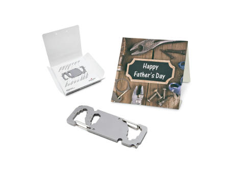 Geschenkartikel: ROMINOX® Key Tool Link (20 Funktionen) im Motiv-Mäppchen Happy Father's Day