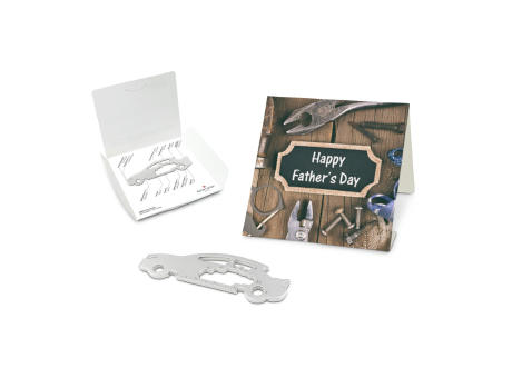 Geschenkartikel: ROMINOX® Key Tool Car/Auto (18 Funktionen) im Motiv-Mäppchen Happy Father's Day