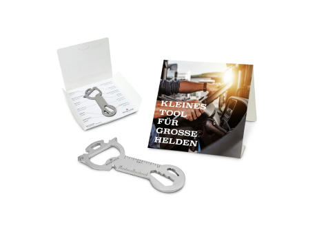 Geschenkartikel: ROMINOX® Key Tool Snake (18 Funktionen) im Motiv-Mäppchen Große Helden