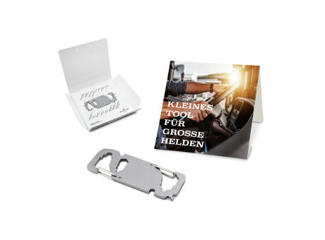 Geschenkartikel: ROMINOX® Key Tool Link (20 Funktionen) im Motiv-Mäppchen Große Helden