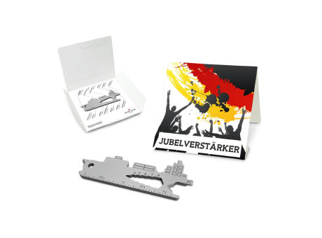 Geschenkartikel: ROMINOX® Key Tool Cargo Ship / Containerschiff (19 Funktionen) im Motiv-Mäppchen Deutschland Fan Jubelverstärker