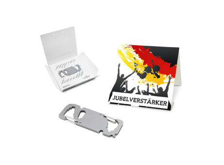 Geschenkartikel: ROMINOX® Key Tool Link (20 Funktionen) im Motiv-Mäppchen Deutschland Fan Jubelverstärker