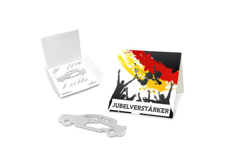 Geschenkartikel: ROMINOX® Key Tool Car/Auto (18 Funktionen) im Motiv-Mäppchen Deutschland Fan Jubelverstärker