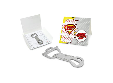 Geschenkartikel: ROMINOX® Key Tool Snake (18 Funktionen) im Motiv-Mäppchen Super Dad