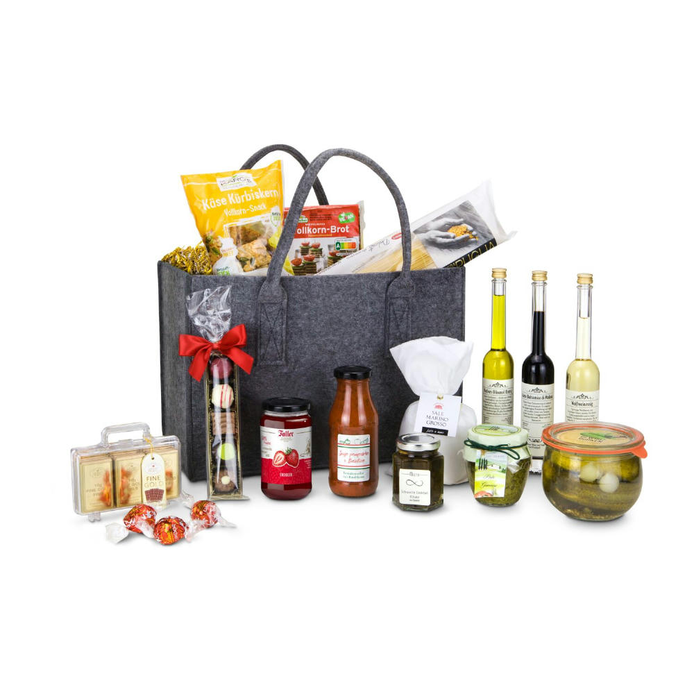 Geschenkset / Präsenteset: Geschenktasche XL mit 15 leckeren Produkten