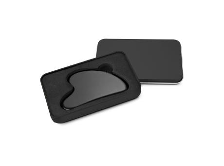 Massagestein Gua Sha Black Obsidian zur Wellness-Gesichtsmassage