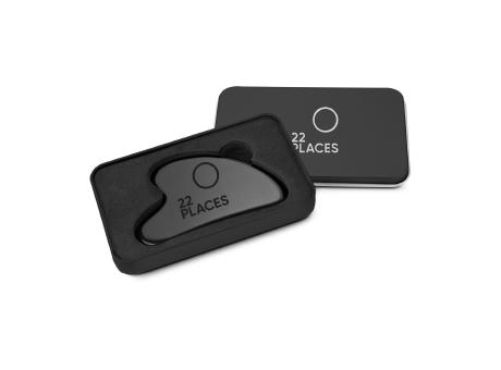 Massagestein Gua Sha Black Obsidian zur Wellness-Gesichtsmassage