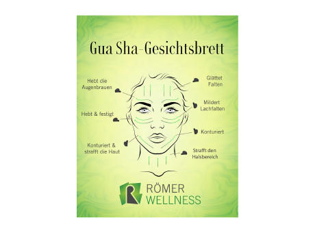 Massagestein Gua Sha Black Obsidian zur Wellness-Gesichtsmassage