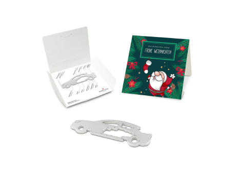 Geschenkartikel: ROMINOX® Key Tool Car/Auto (18 Funktionen) im Motiv-Mäppchen Frohe Weihnachten