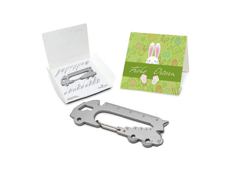 Geschenkartikel: ROMINOX® Key Tool Truck / LKW (22 Funktionen) im Motiv-Mäppchen Osterhase