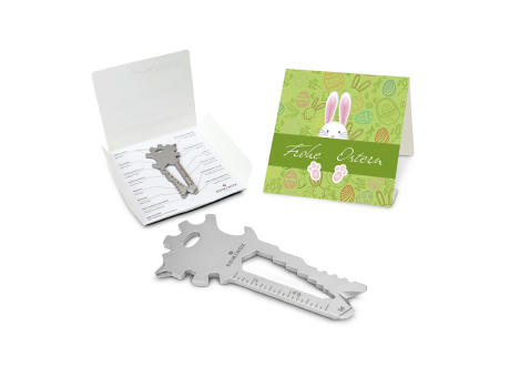 Geschenkartikel: ROMINOX® Key Tool Lion (22 Funktionen) im Motiv-Mäppchen Osterhase