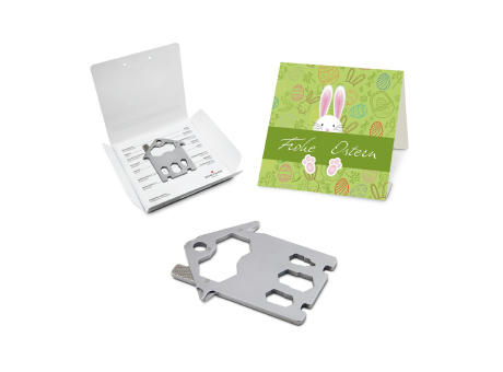 Geschenkartikel: ROMINOX® Key Tool House / Haus (21 Funktionen) im Motiv-Mäppchen Osterhase