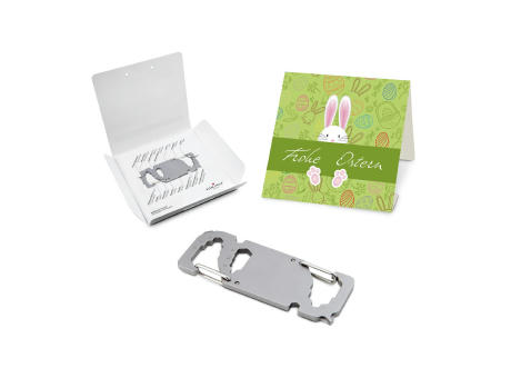 Geschenkartikel: ROMINOX® Key Tool Link (20 Funktionen) im Motiv-Mäppchen Osterhase