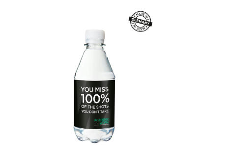 330 ml PromoWater - Mineralwasser, still, Hergestellt in Deutschland - Eco Papier-Etikett