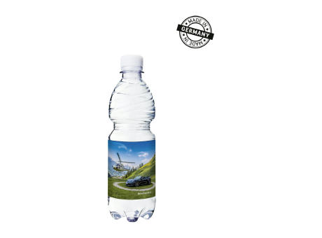 500 ml PromoWater - Mineralwasser, still, Hergestellt in Deutschland - Folien-Etikett