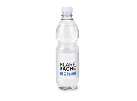 500 ml PromoWater - Mineralwasser mit Kohlensäure, Hergestellt in Deutschland - Folien-Etikett