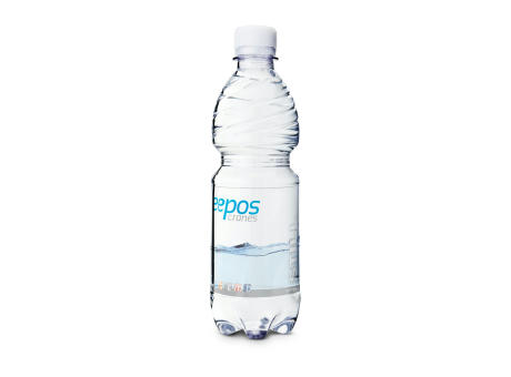 500 ml PromoWater - Mineralwasser mit Kohlensäure, Hergestellt in Deutschland - Folien-Etikett