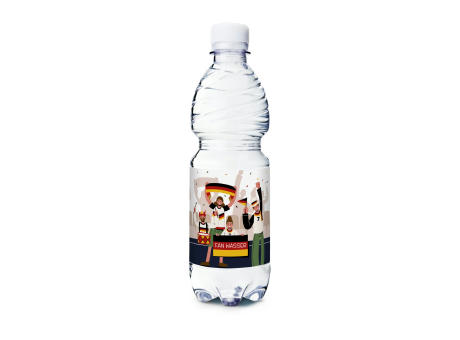 500 ml PromoWater - Mineralwasser mit Kohlensäure, Hergestellt in Deutschland - Folien-Etikett