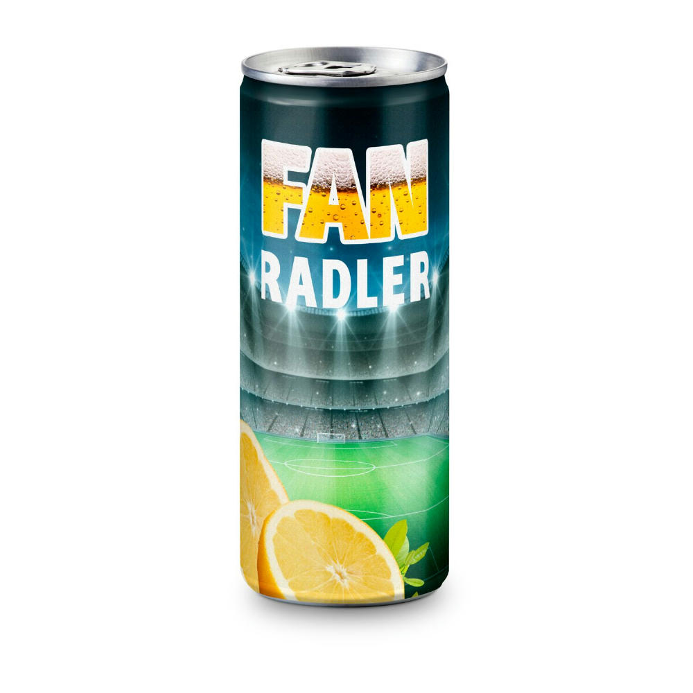 Radler - Mischgetränk aus Bier und Zitronenlimonade, spritzig und frisch - Fullbody-Etikett Soft-Touch, 250 ml