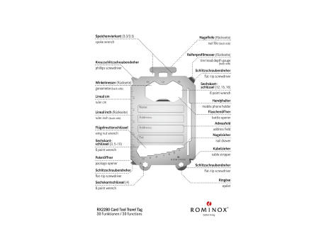 ROMINOX® Card Tool // Travel Tag - 30 Funktionen