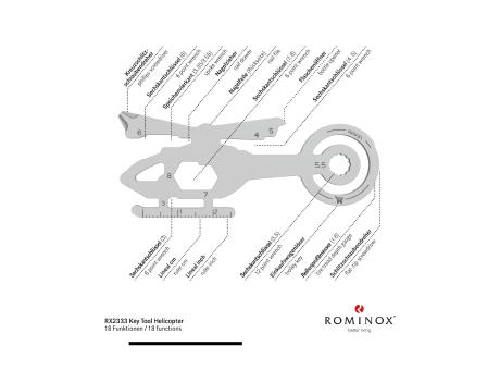 ROMINOX® Key Tool // Helicopter - 18 Funktionen