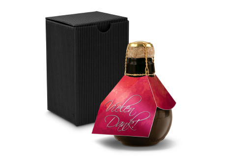Kleinste Sektflasche der Welt! Vielen Dank - Inklusive Geschenkkarton in Schwarz, 125 ml