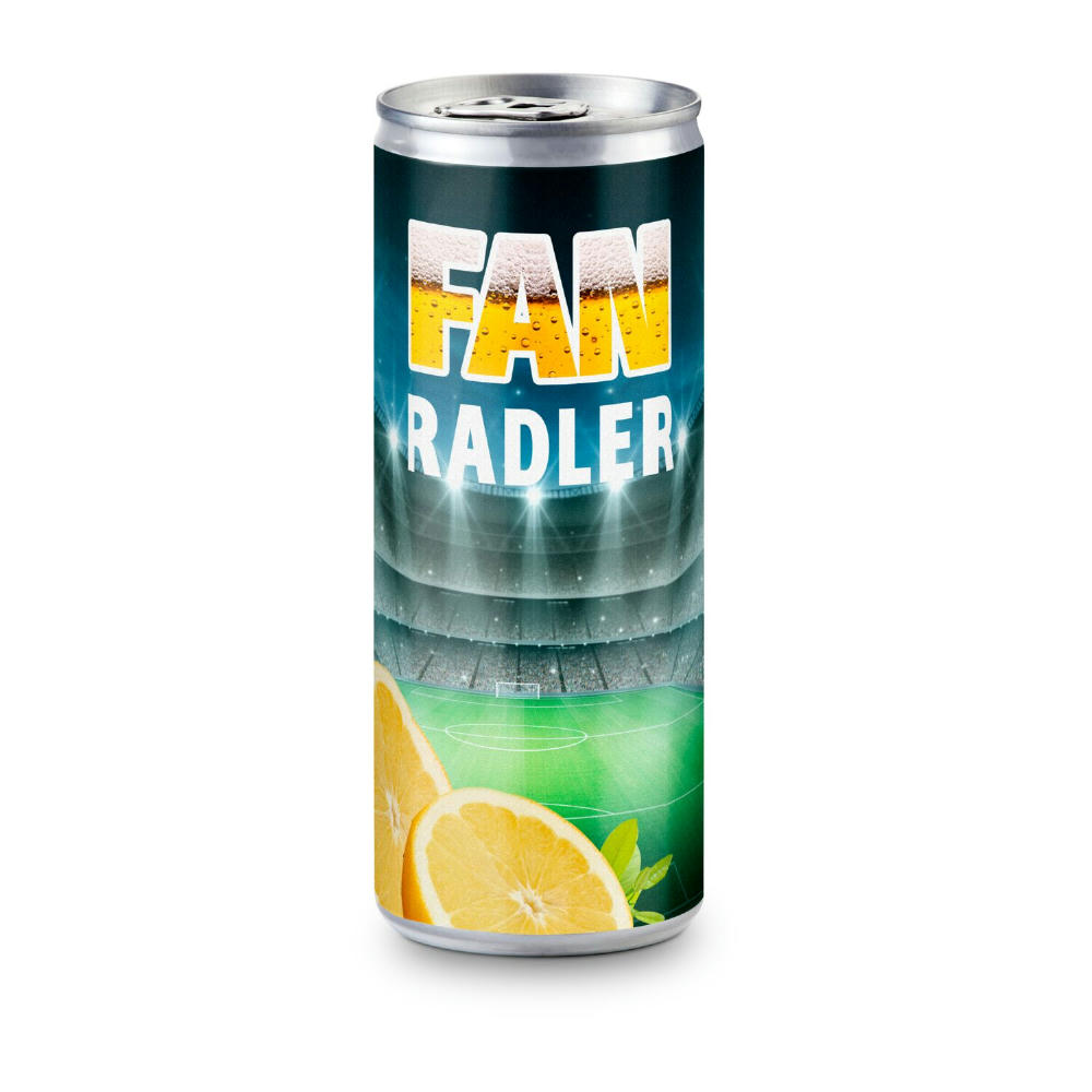Radler - Mischgetränk aus Bier und Zitronenlimonade, spritzig und frisch - Papier-Etikett, 250 ml