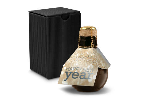 Kleinste Sektflasche der Welt! Happy New Year - Inklusive Geschenkkarton in Schwarz, 125 ml