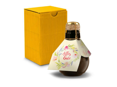 Kleinste Sektflasche der Welt! Alles Gute - Inklusive Geschenkkarton in Gelb, 125 ml