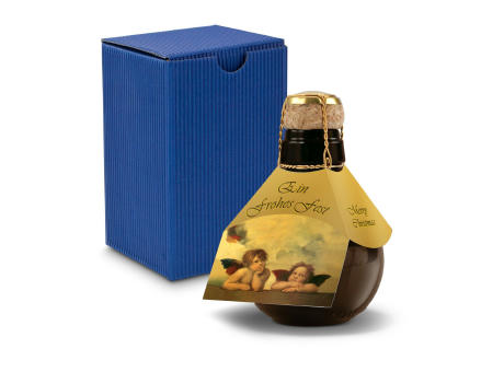 Kleinste Sektflasche der Welt! Raffael - Inklusive Geschenkkarton in Blau, 125 ml